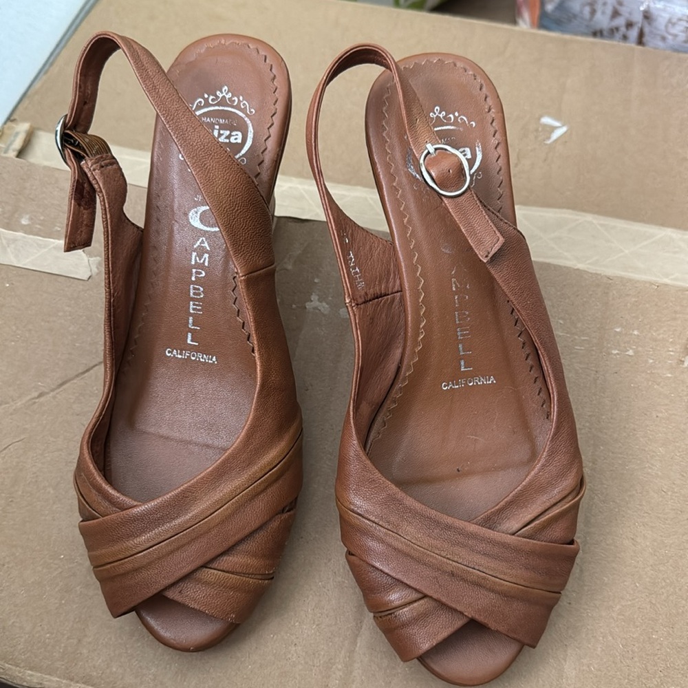 JEFFREY CAMPBELL Whirl Peep Toe Slingback Wedge